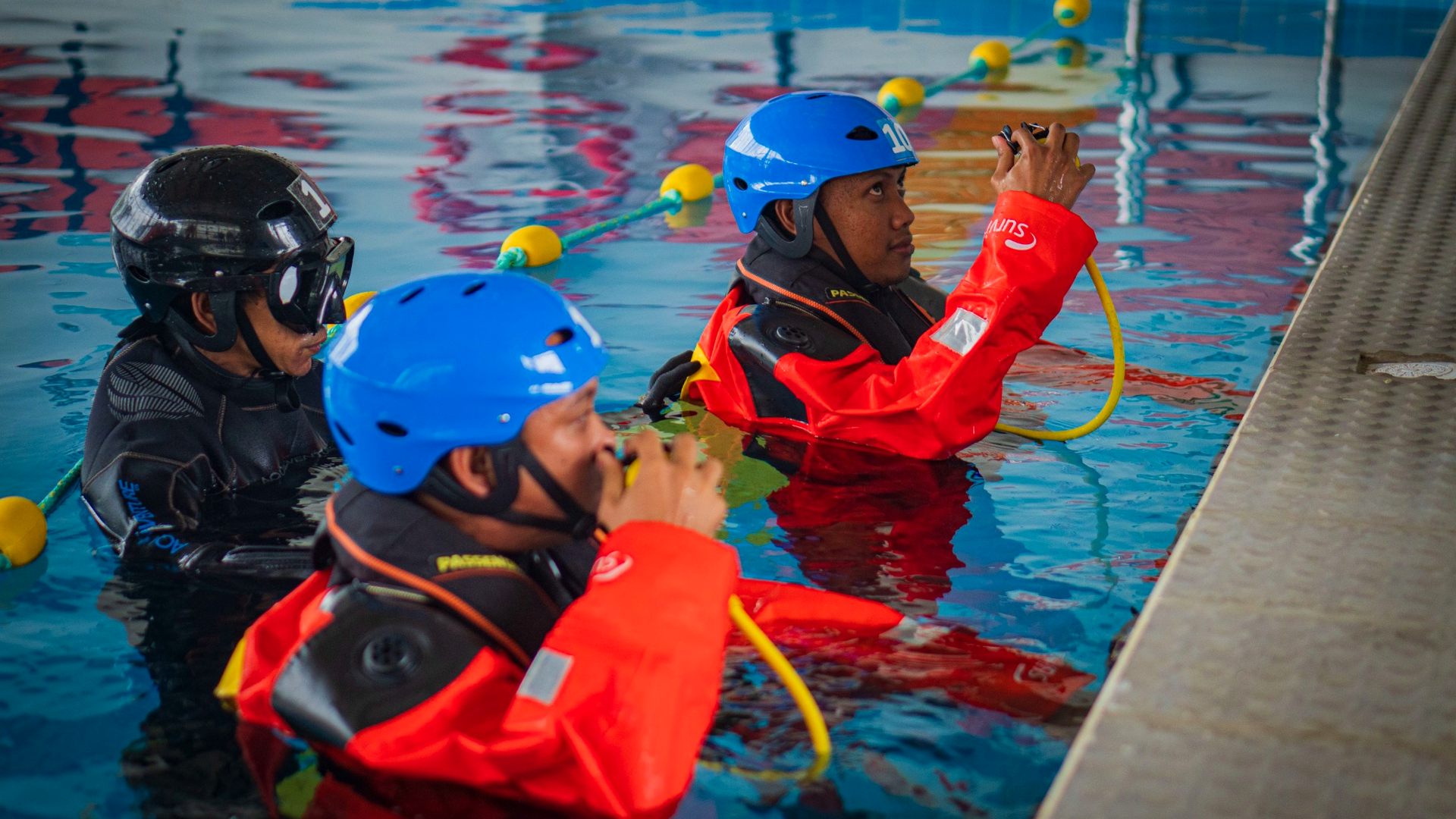 Water survival practical training